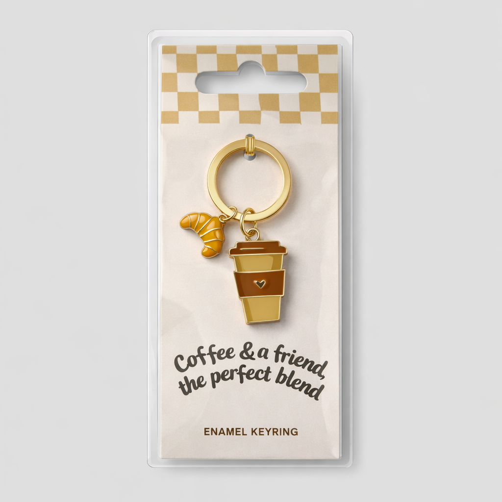 Coffee & A Friend Keyring