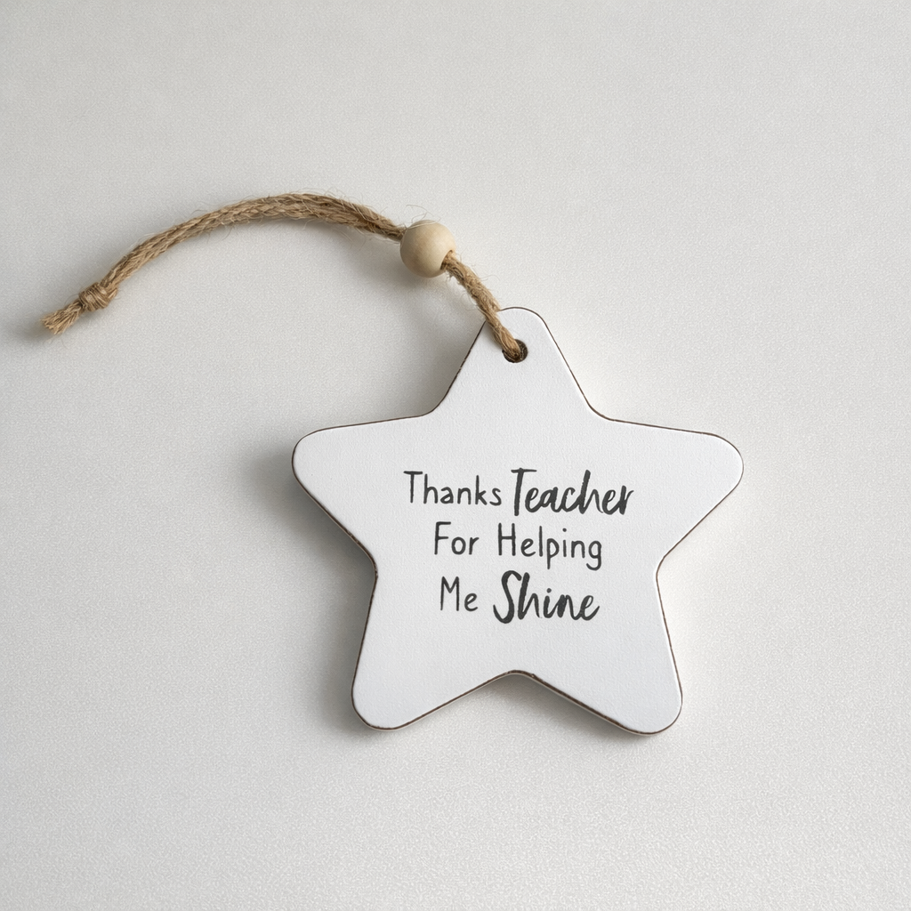 Thanks Teacher for Helping me Shine Decoration