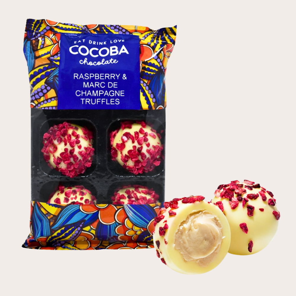 Raspberry and Marc De Champagne Truffles