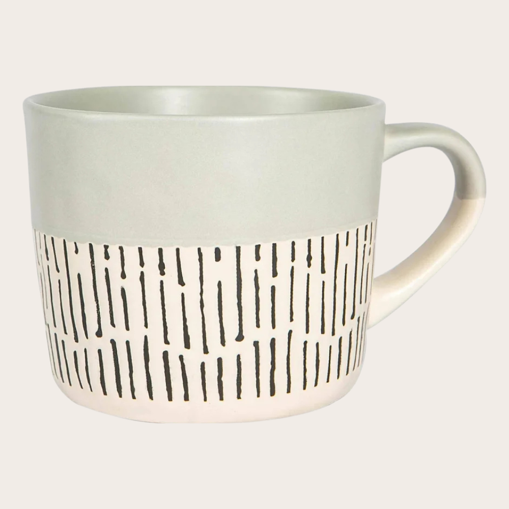 Grey Print Mug